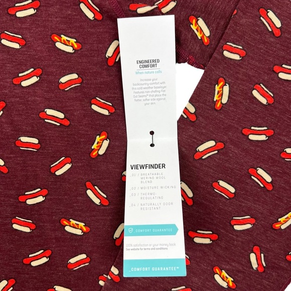 SAXX Viewfinder 1/2 Zip Merino Wool Base Layer Men’s Long Sleeve XL Hot Dog - Picture 5 of 9